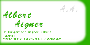 albert aigner business card